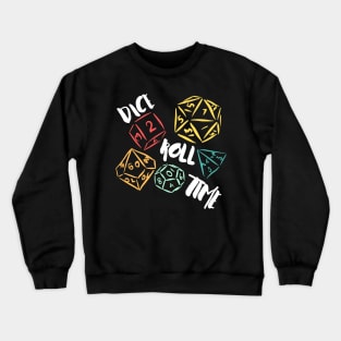 Dice Roll Lover White Letters Crewneck Sweatshirt